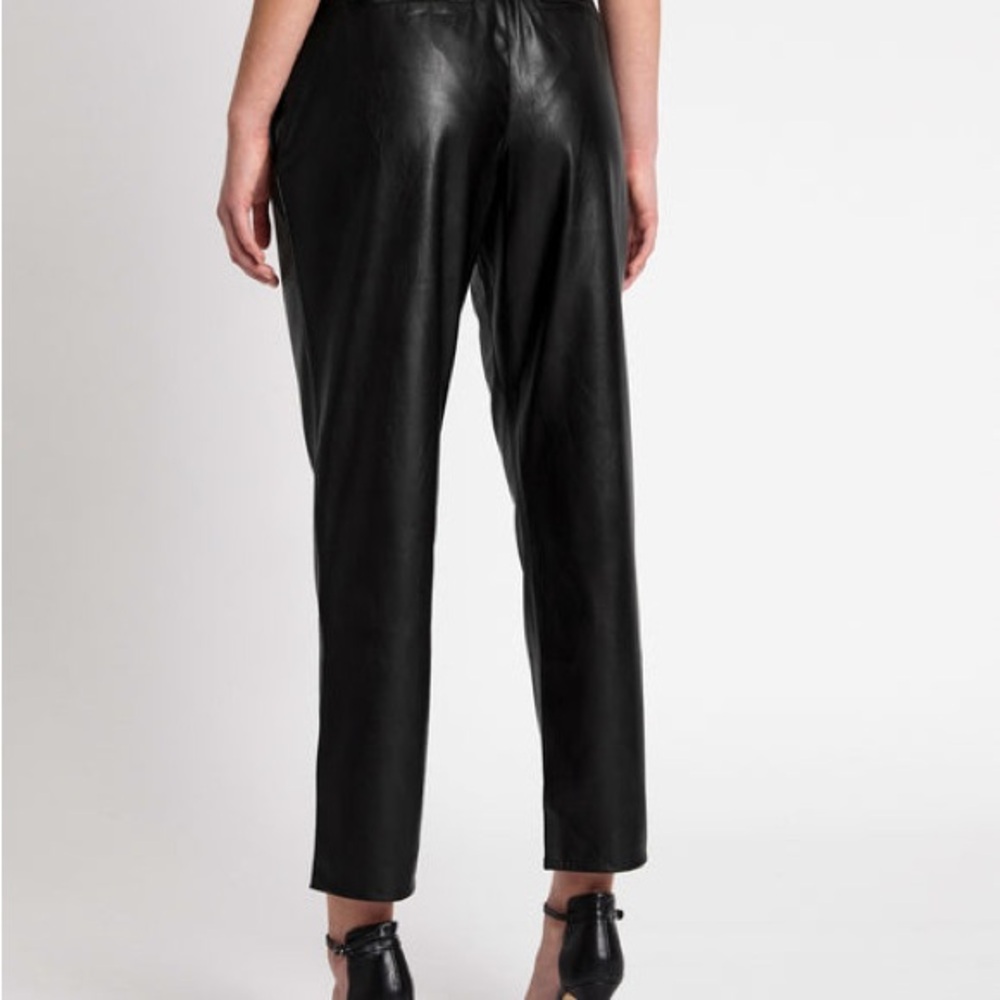 Paige Melila Vegan Leather Pant in Black- Size 8 - Picture 3 of 9